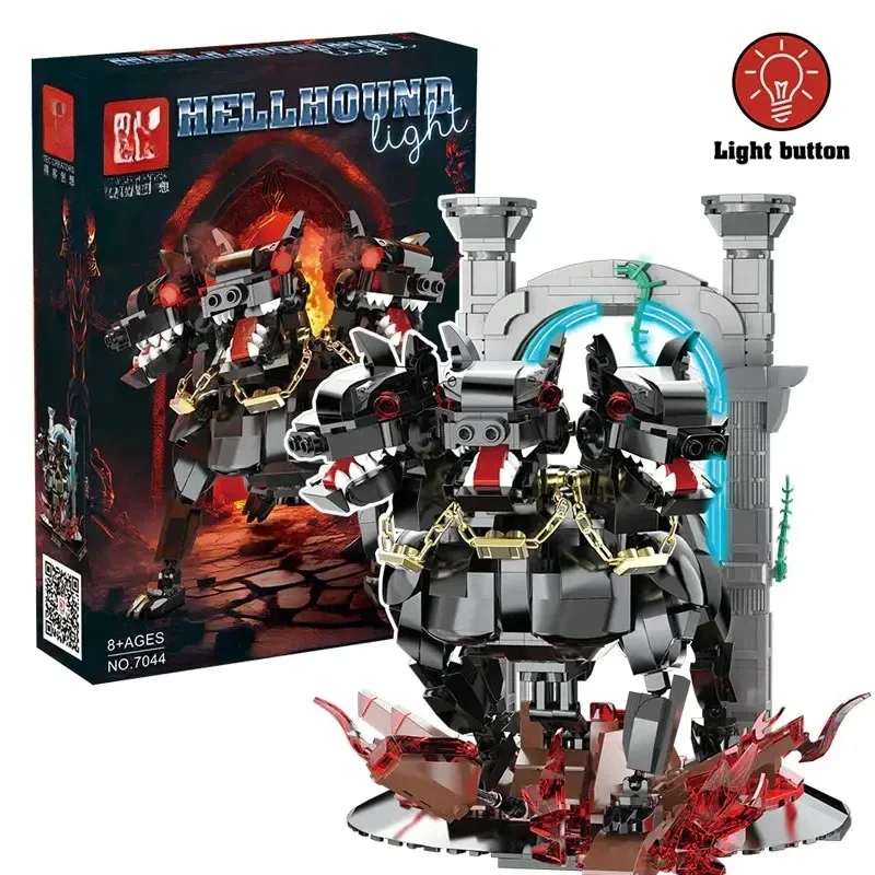 

НОВЫЕ креативные конструкторы Cerberus Fluffy: Модель трехголового пса-демоноведа, сборные кирпичики, игрушки, подарок на Рождество для детей