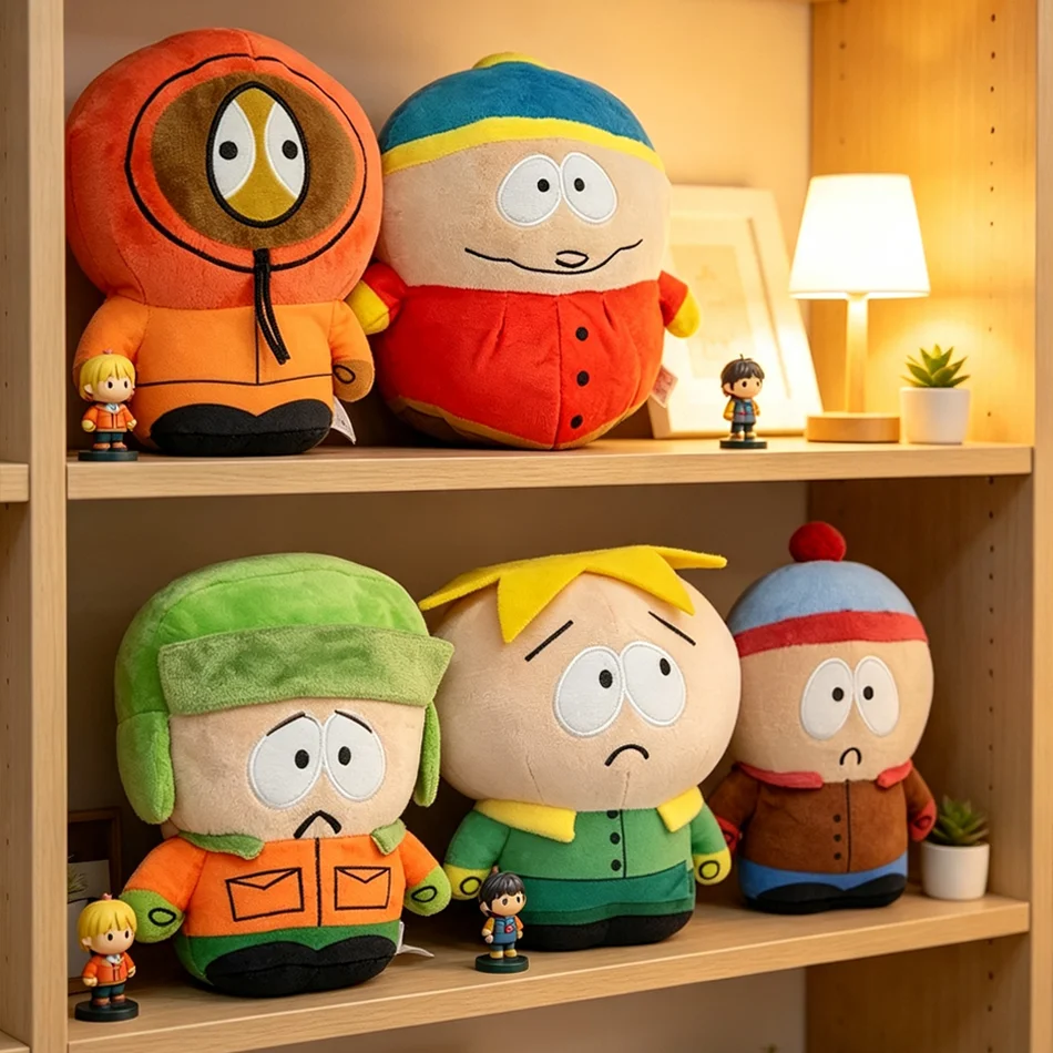 Cartoon Southern Park Plüschtier, Niedliche Stoffpuppe von Stan Marsh, Kyle Broflovski, Kenny, Sammlerstück Plüschkissen als Geschenk für Kinder – Detail 4