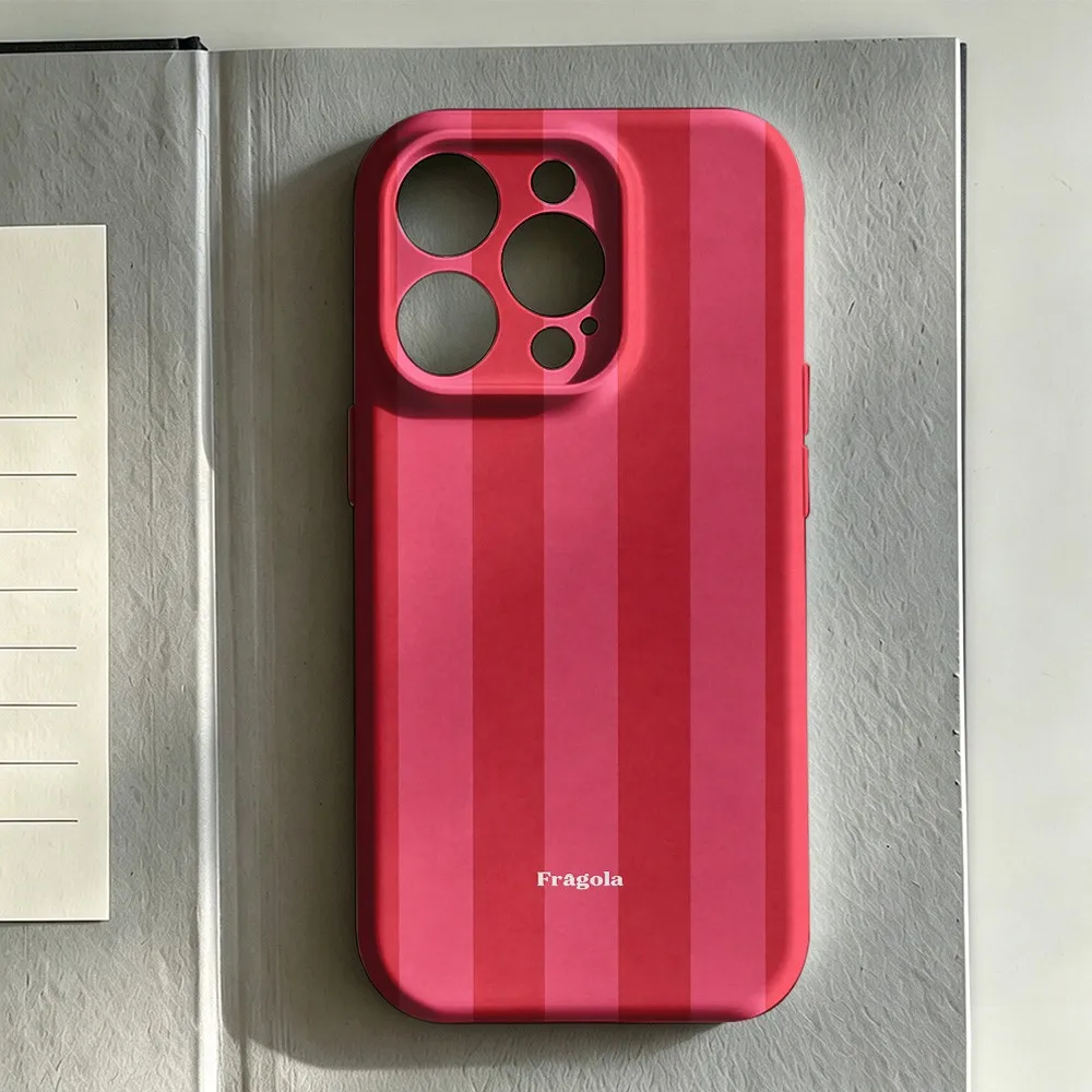 Warm Tone Striped Phone Case for Samsung Galaxy S22 S23 S24 S25 S26 FE Plus Note20 Ultra 4G 5G Glossy Film Hard PC