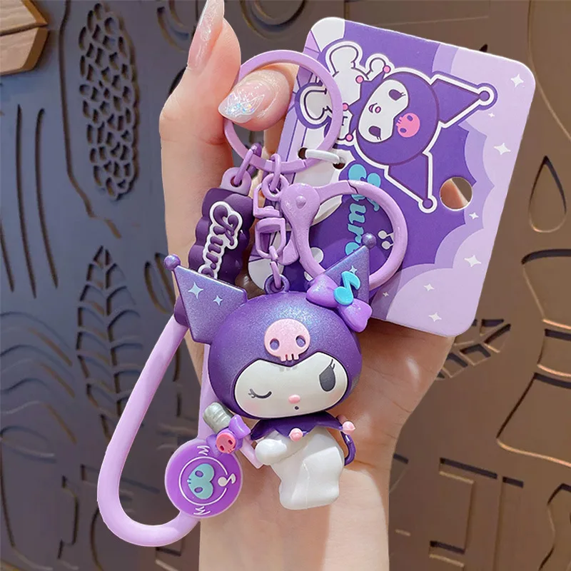 Sanrio Kawaii Kuromi Sleutelhanger Cartoon Anime Student Rugzak Hanger Leuk Speelgoed Paar Verjaardagscadeau Kinderfestival Cadeau