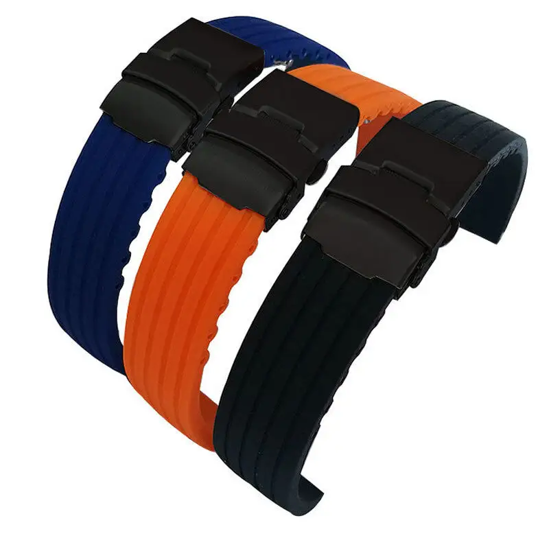 18mm  20mm 22mm 24mm Quick Release Silicone Watch  Strap Men Women Rubber Sport Bands Wrist Bracelet for Samsung Active 43 47mm