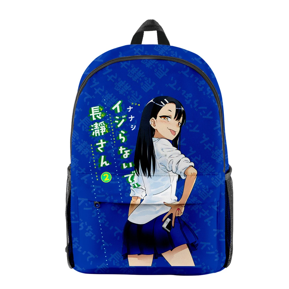 

Популярные рюкзаки для ноутбуков Nagatoro в стиле хип-хоп, водонепроницаемые оксфордские рюкзаки с 3D принтом для мальчиков и девочек