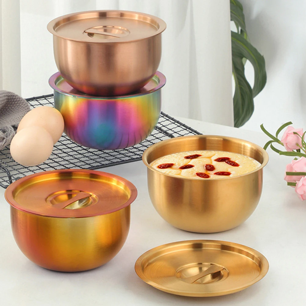 

Stainless Steel Steamed Egg Bowl Multi functional Noodles Soup Container Design for Home Hotel Restaurant Camping Picnic