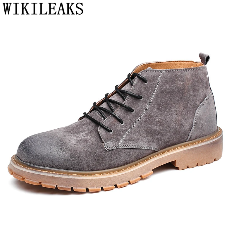 

Winter Shoes Men Boots Genuine Leather Desert Boots Casual Shoes Men Ankle Boots Designer Shoes Men High Quality Erkek Ayakkabi