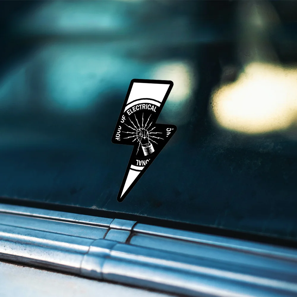 1pc Electrician Lightning Waterproof UV Resistant Vinyl Sticker Decal For Toolbox Laptop Water Bottle Phone