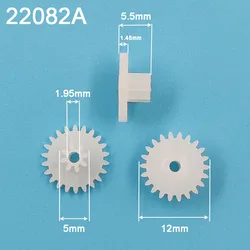 22082A 0.5M Double Layer Gears 22 Teeth 12mm+ 8 Teeth 5mm Plastic Pinion Parts DIY Model Toy Accessories