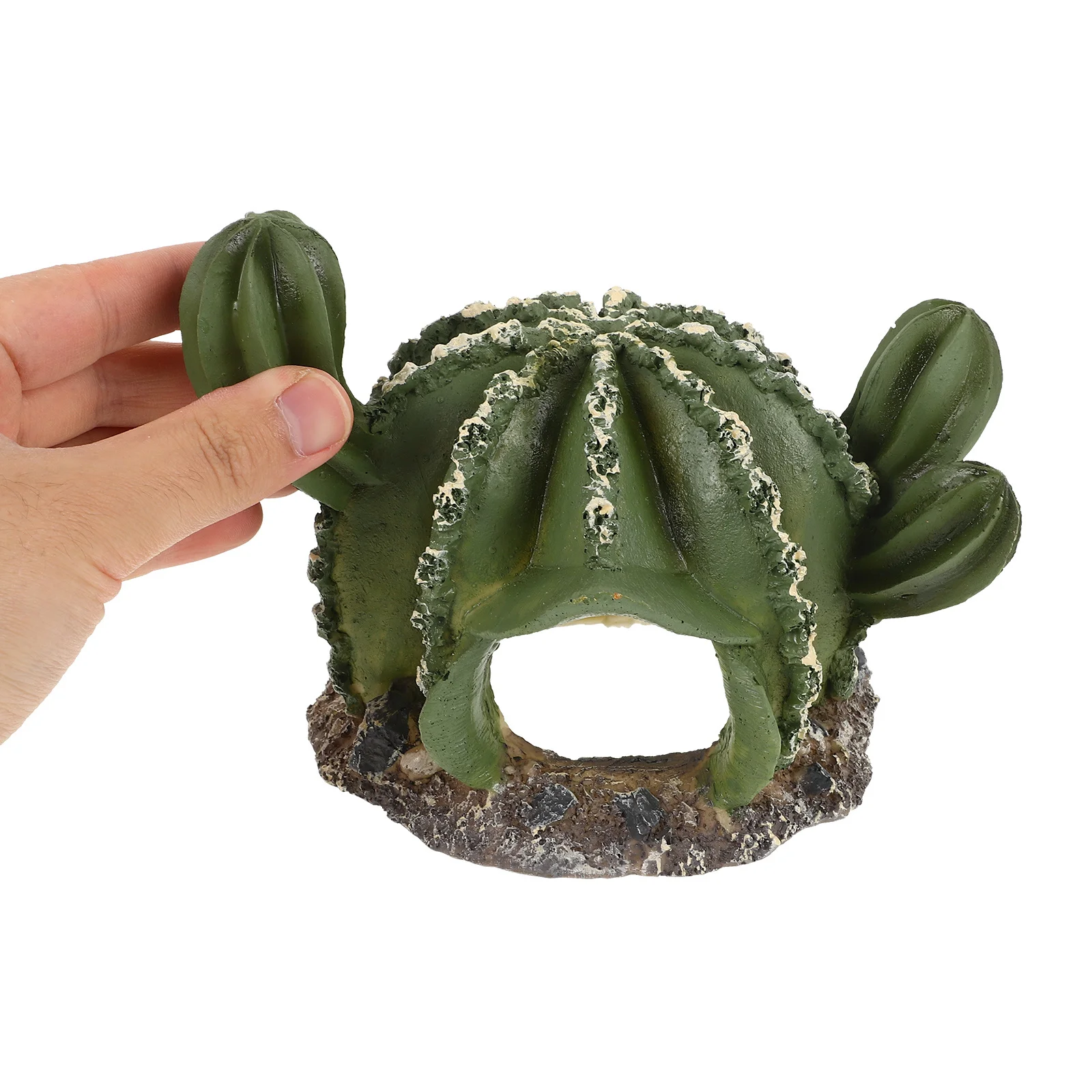 

Resin Reptile Shelter Cactus Hideout Natural Hide Place for Lizards Spiders Hamsters Reptile Box Decoration Lizard Resin Hideout