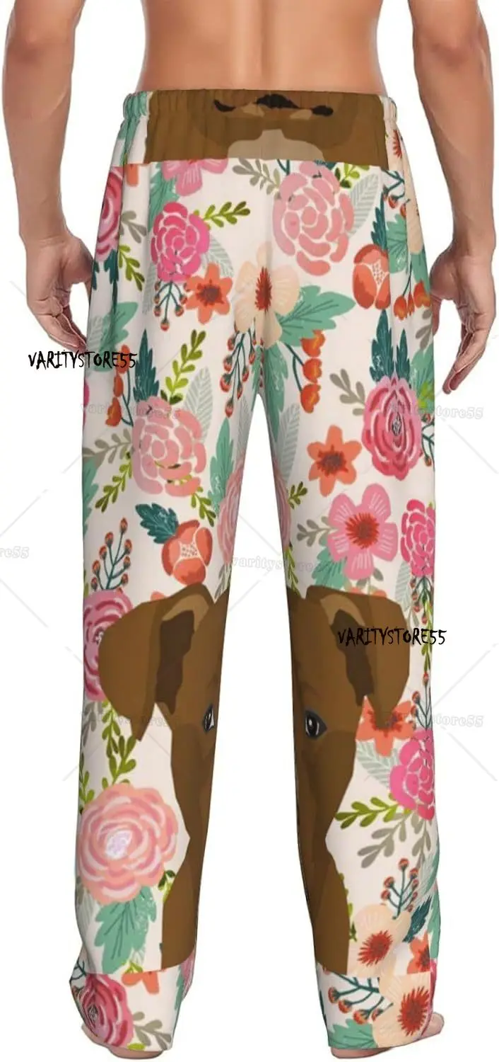 ملابس نوم رجالية من Dog Lovers Florals ملابس نوم فضفاضة وناعمة ومريحة مع جيوب #3