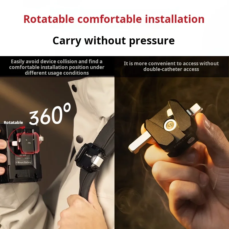 Falcam F22 クイックリリース V マウントバッテリープレート回転可能 360 度 F38 V2 ショルダーストラップと互換性あり、ユニバーサルアクセサリー