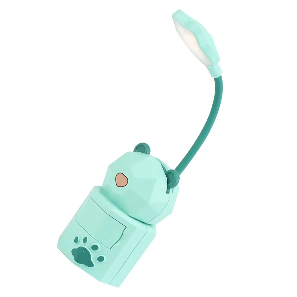 

1pc Cartoon Led Desk Lamp Usb Charging Soft Light 360 Adjustable Eye Protection Night Lamp For Students Dorm Use