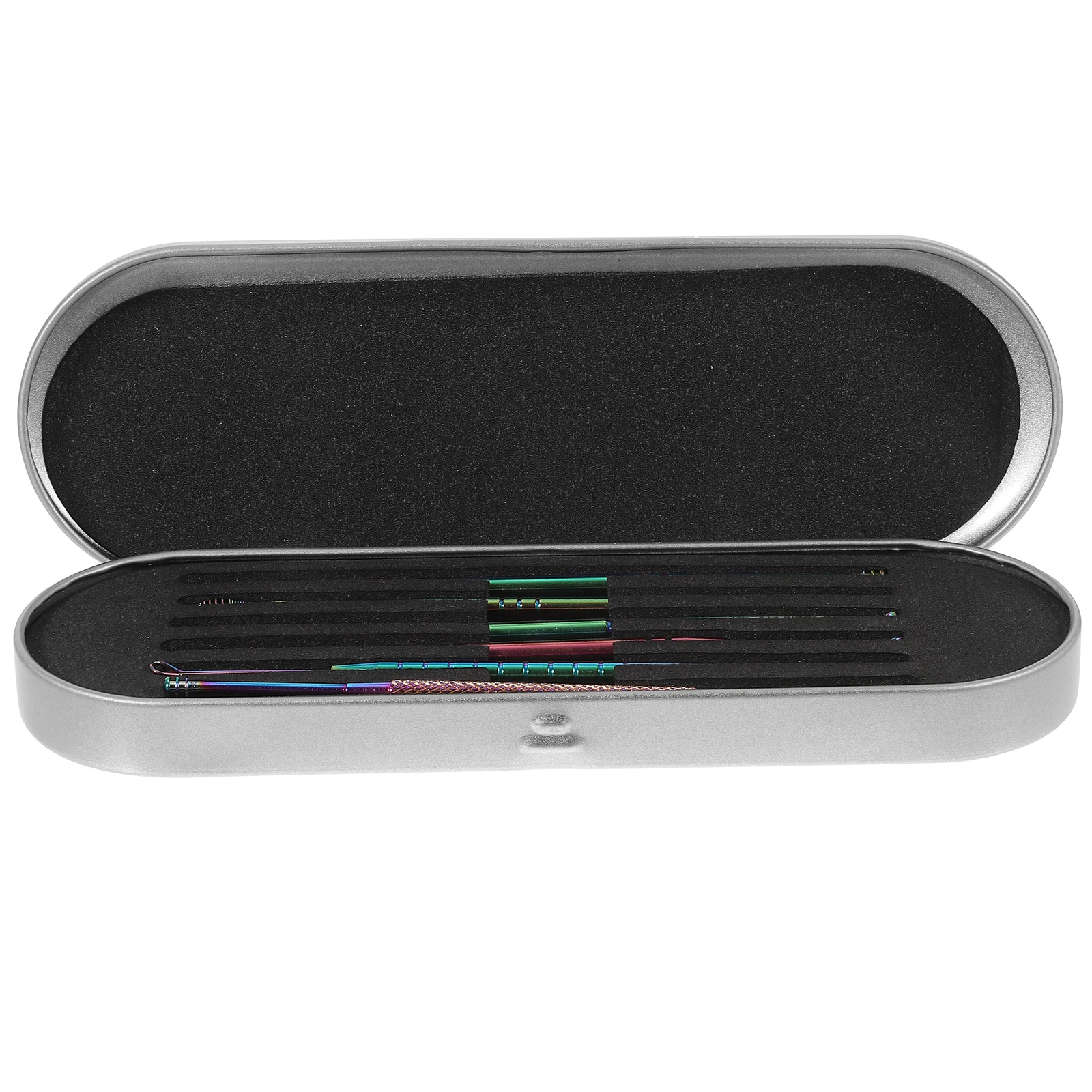 

1 комплект, набор ушных ложок из нержавеющей стали, спиральные ложки для копания, прочная эргономичная ручка, инструмент для удаления воска, ушные щипцы, спиральные ушные стрижки