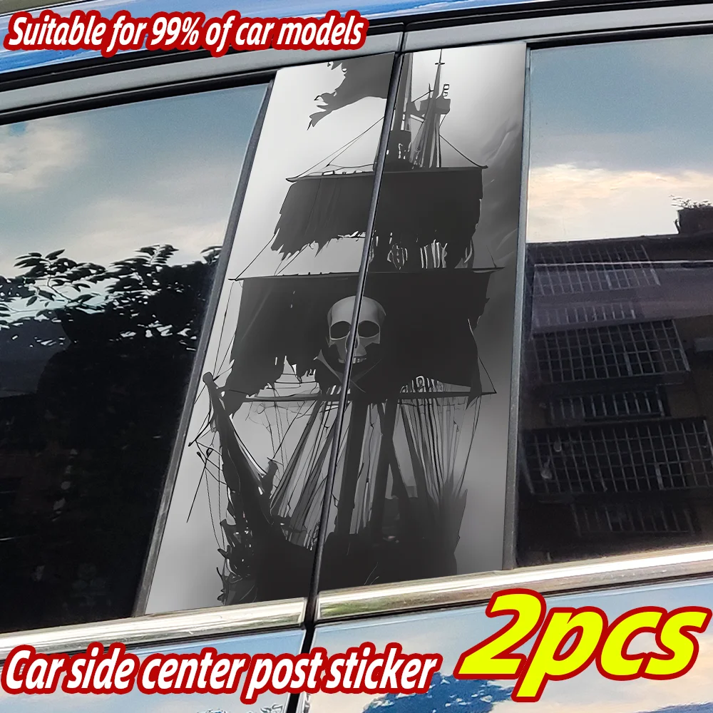 

Pirate Ship Car Stickers Auto B Pillar Waterproof Decoration Cover Scratches Sunscreen Car Doors Pillar Vinyl Decals Accessories