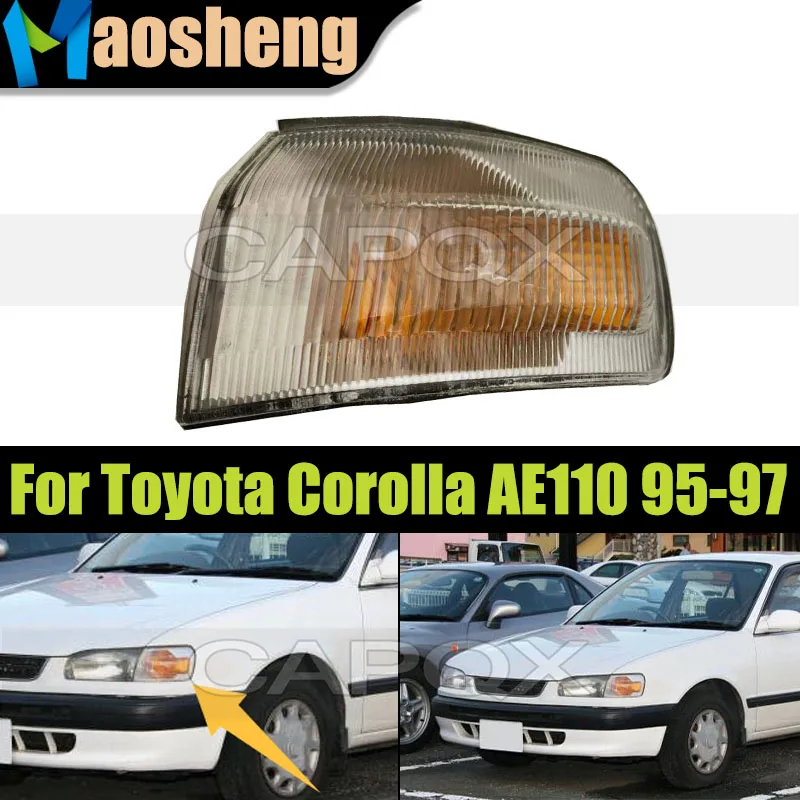 

Угловой фонарь переднего бампера для Toyota Corolla AE110 1995-1997, боковой габаритный фонарь, указатель поворота, лампа без лампочки