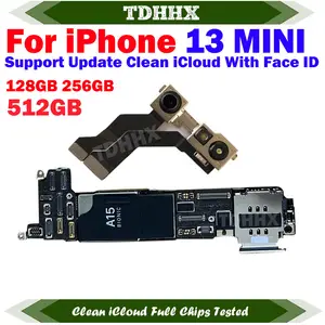 Bilashmart Mainboard iPhone 13 MINI 13mini Motherboard with FACE ID Good Working Well Good Plate Clean iCloud Main Logic Board Tested