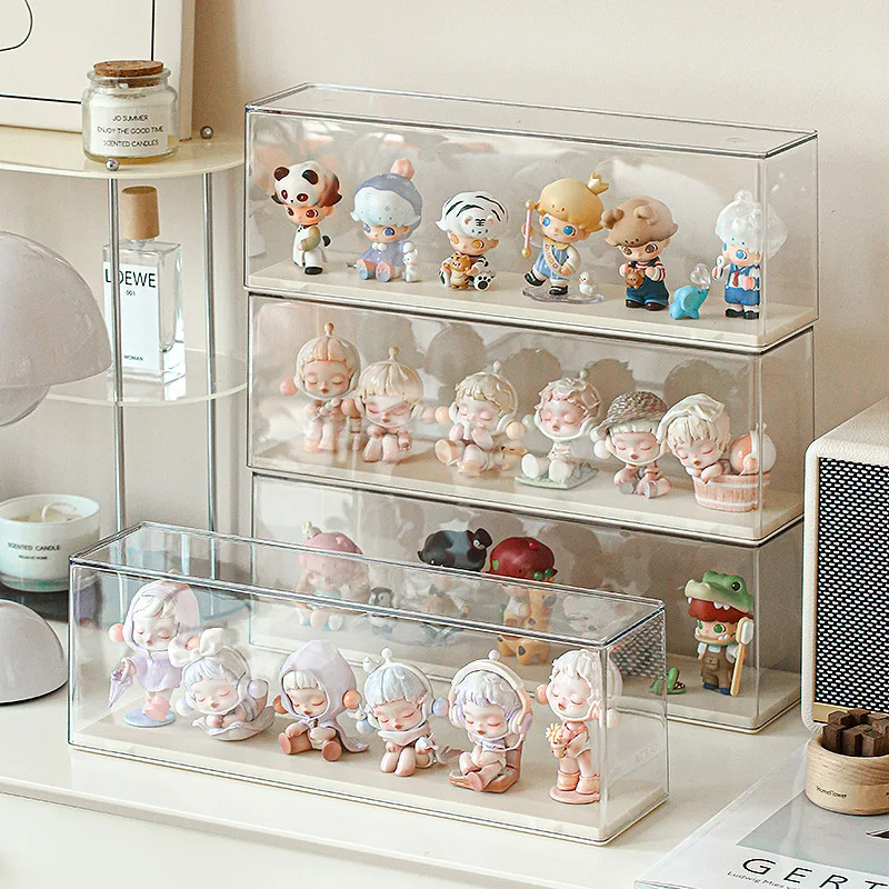 

Transparent Acrylic Blind Box Display Case Dustproof Showcase for Collection Figures Containers Storage Organizer for Popmart