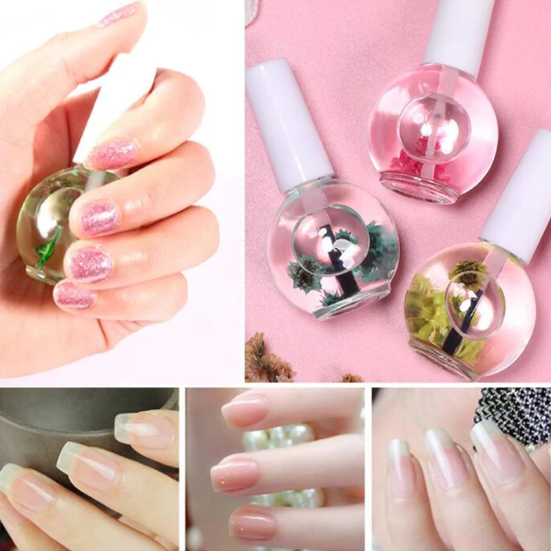 1 pz fiori secchi ammorbidente nutrizionale trattamento olio per cuticole Gel nutriente smalto per cuticole strumento per Nail Art olio per la cura delle unghie 15ml/5ml