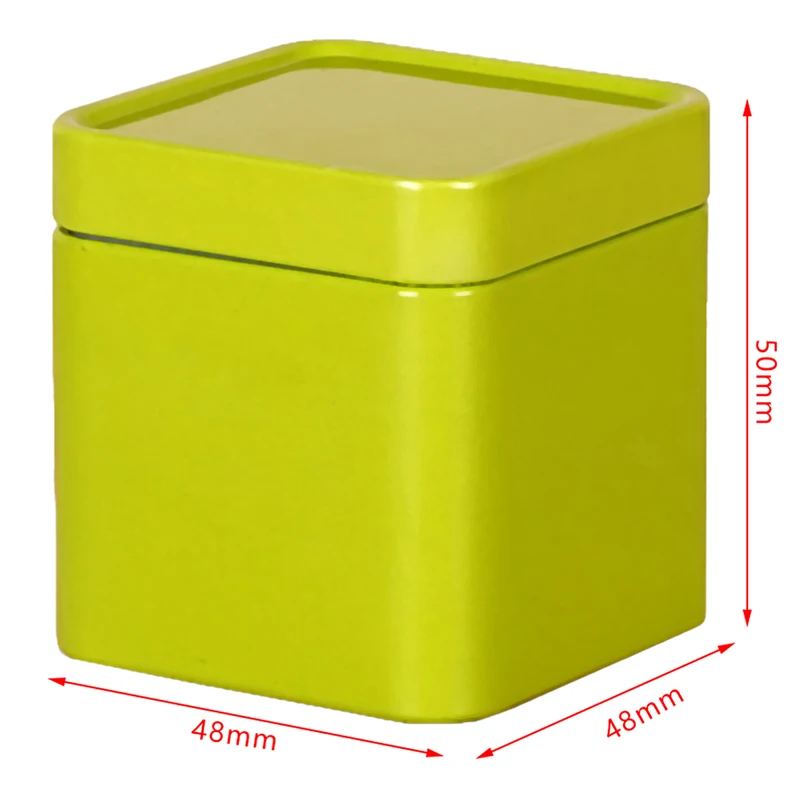 Sealed Black Tea Green Tea Packaging Box Flower Tea Cans Square Candy Cans Portable Household Storage Boxes