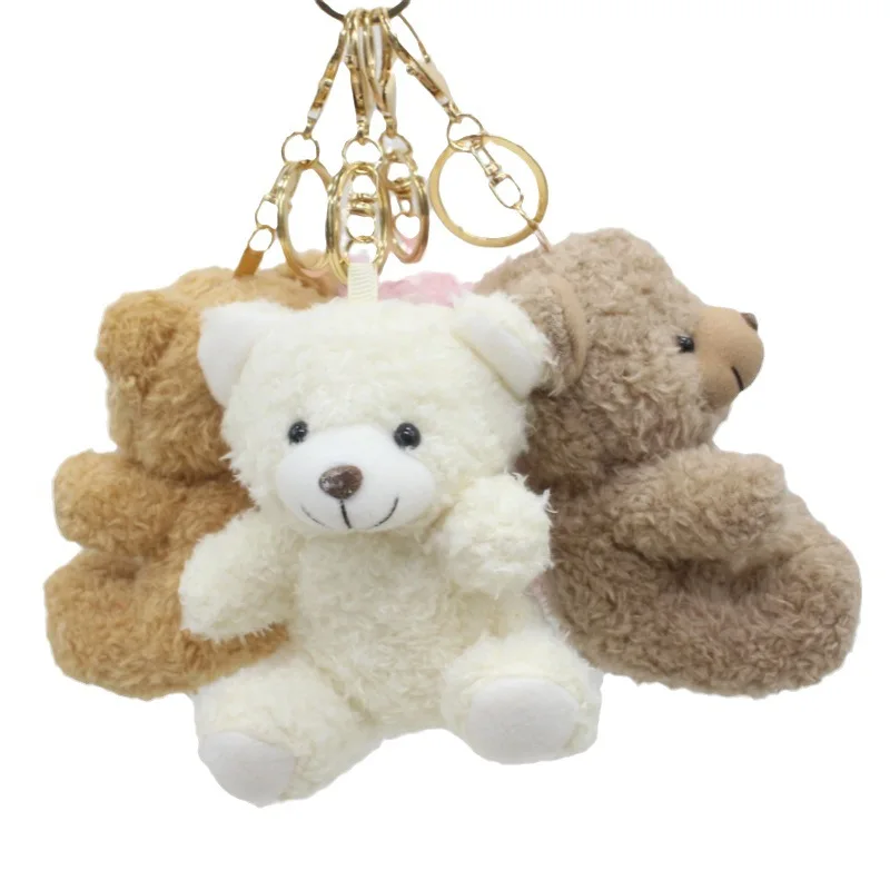 Cartoon Curly Teddy Bear Keychain Bag Pendant Creative Mobile Phone Case Accessories Accessories Doll Doll