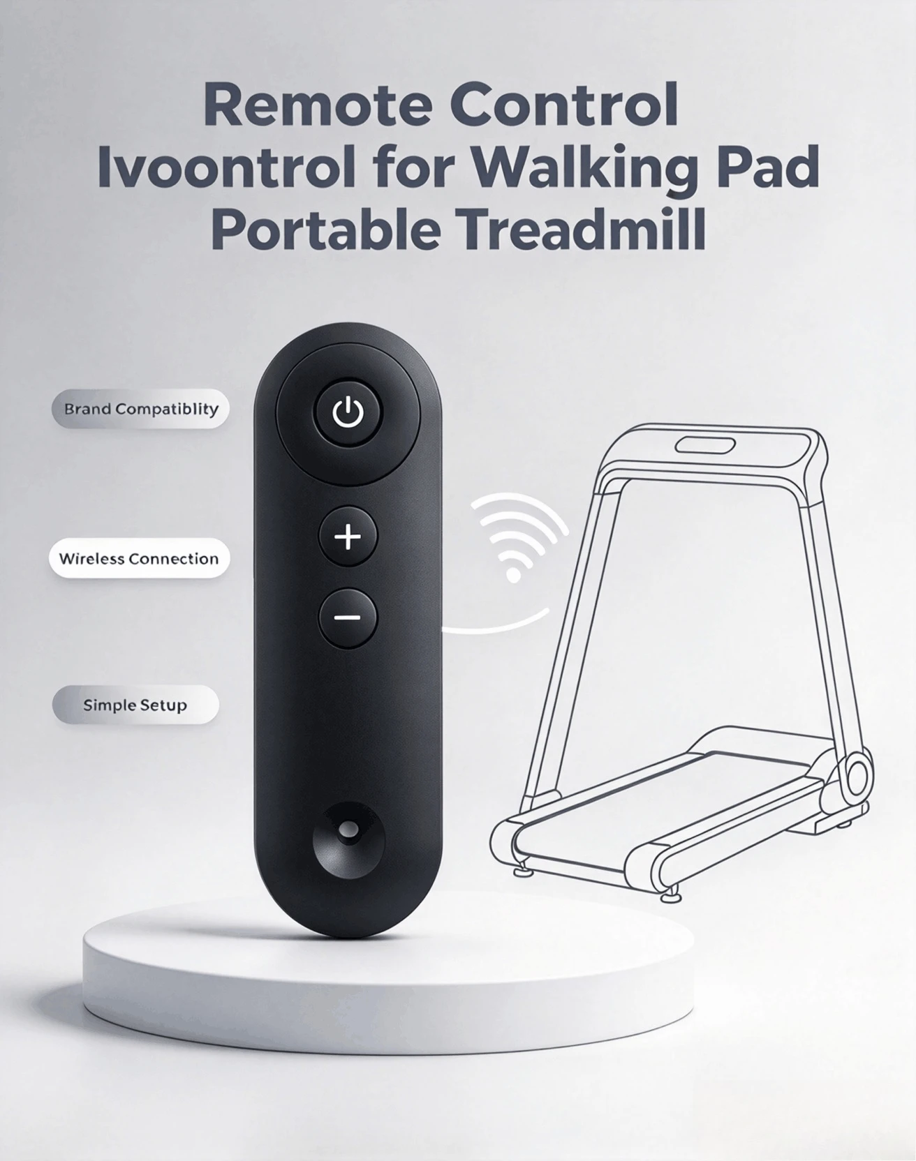 433MHz Replacement Remote Control For Under Desk Walking Pad Portable Treadmill Walking Machine