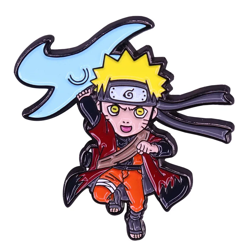 

Naruto Uzumaki Brooch Cartoon Kakashi Enamel Pin Akatsuki Lapel Pins Badge Hats Clothes Backpack Decoration Jewelry Accessories