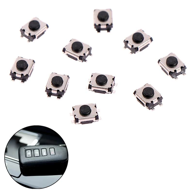 (HMA56)10 Pcs 4 LEGS MICRO SWITCH FOR C1 C2 C3 C4 C5 REMOTE KEY FOB REPAIR SWITCH MICRO BUTTON