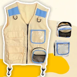 Children Explorer Vest Pretend Play Cosplay Camping Jungle Vest Dress Up for Boys Girls Camping Outdoor Adventures Kids Gift