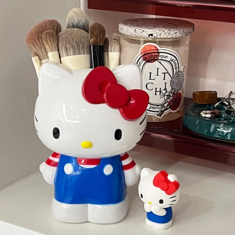 

Sanrio Hello Kitty держатель для ручек Kawaii фигурка кисти для макияжа настольные украшения подарки на день рождения для девочек
