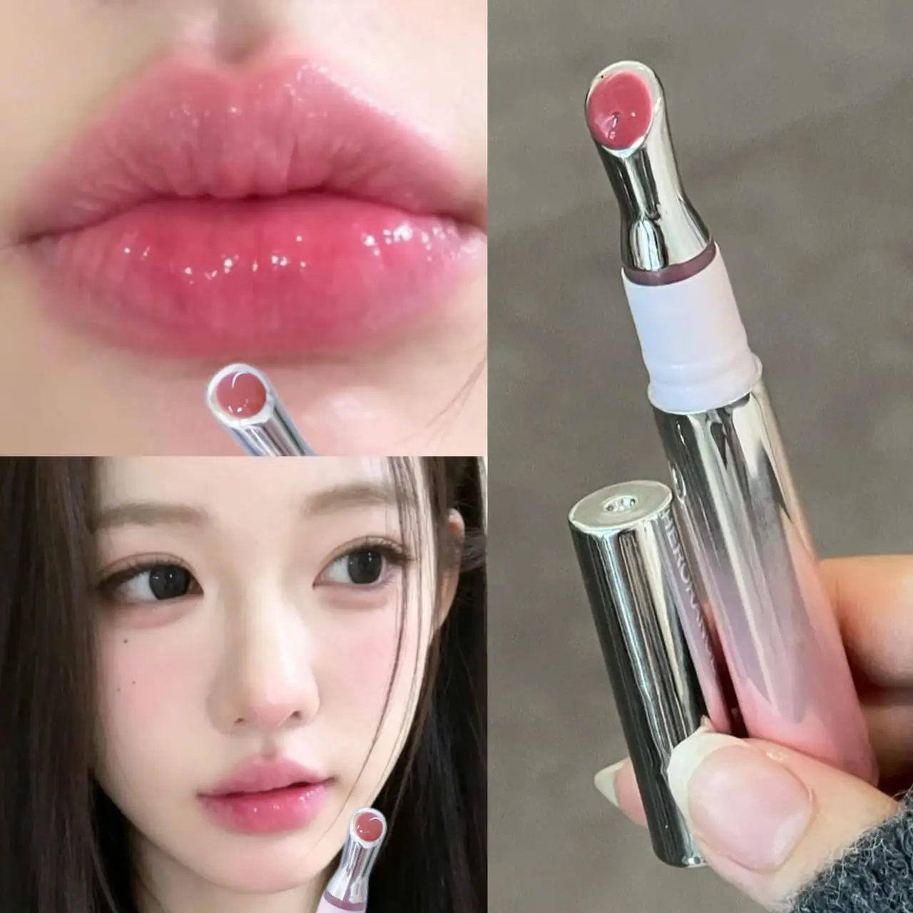 Herorange Diamond Sweet Heart Lip Gloss Hydrating Dewy Glass Lips Shiny Non Sticky Long Lasting