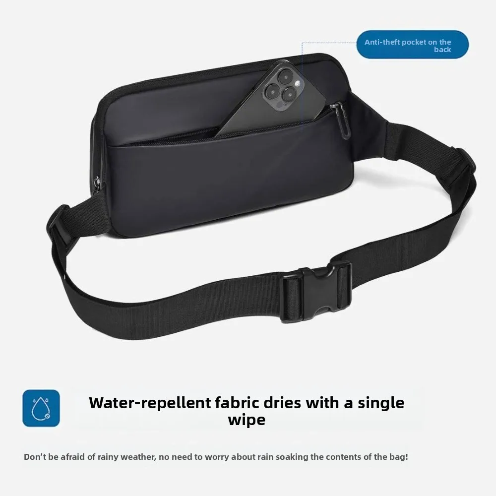 Bolsa de peito masculina à prova d'água, tecido oxford, estilo japonês, bolsa de mensagem esportiva, grande capacidade, bolsa de ombro, bolsa crossbody ao ar livre