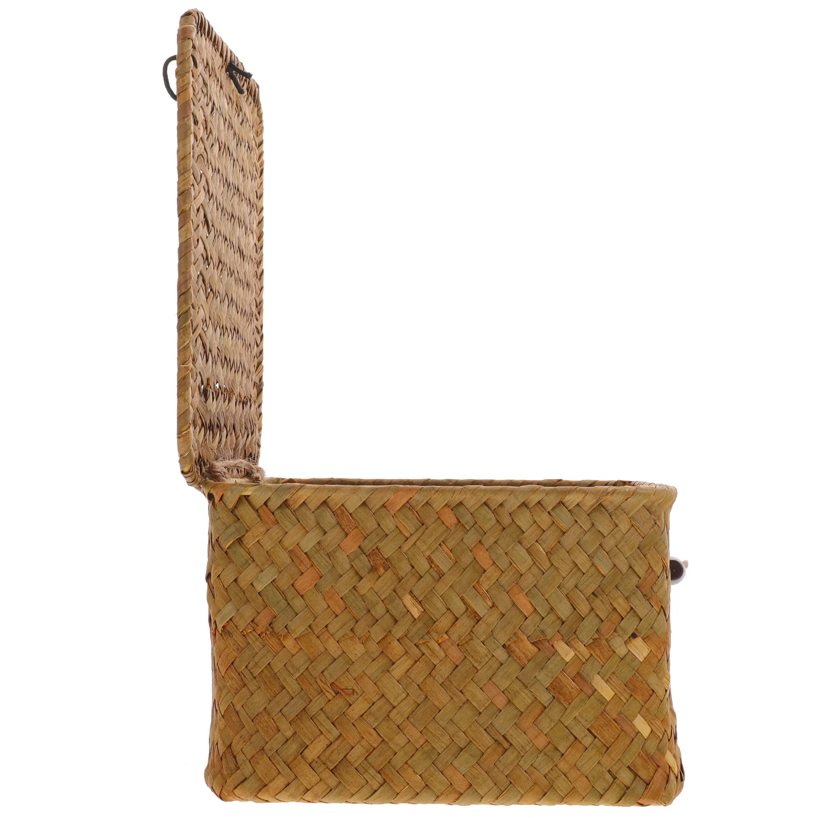 

Rattan Gift Box Wedding Decor Home Storage Baskets Sundries Wood Woven with Lid Sundry Organizer