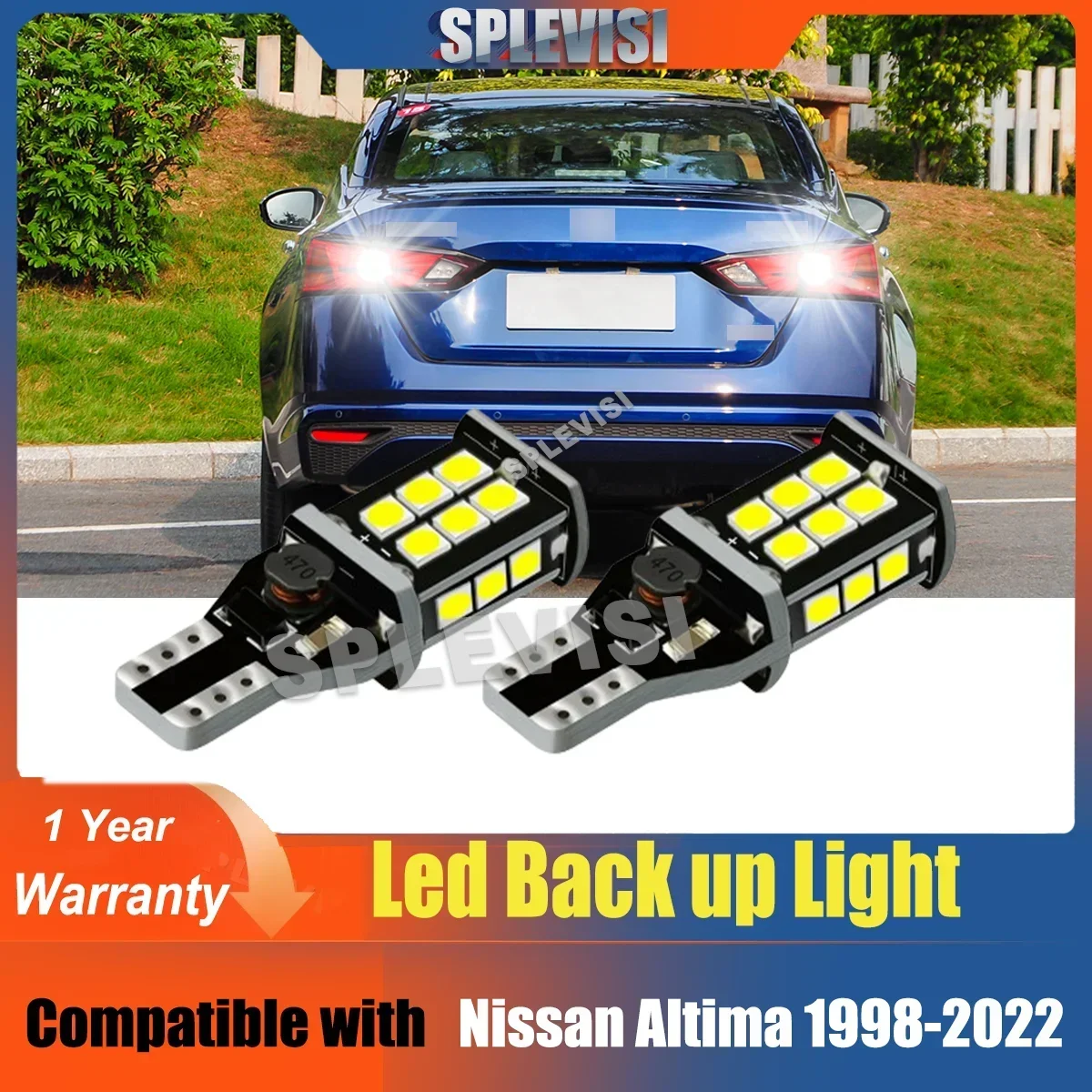 

2x LED Reverse Lights W16W T15 Canbus Lamp For Nissan Altima 1998 1999 2000 2001 2002 2003 2004 2005 2006 2007 2008 2009-2022