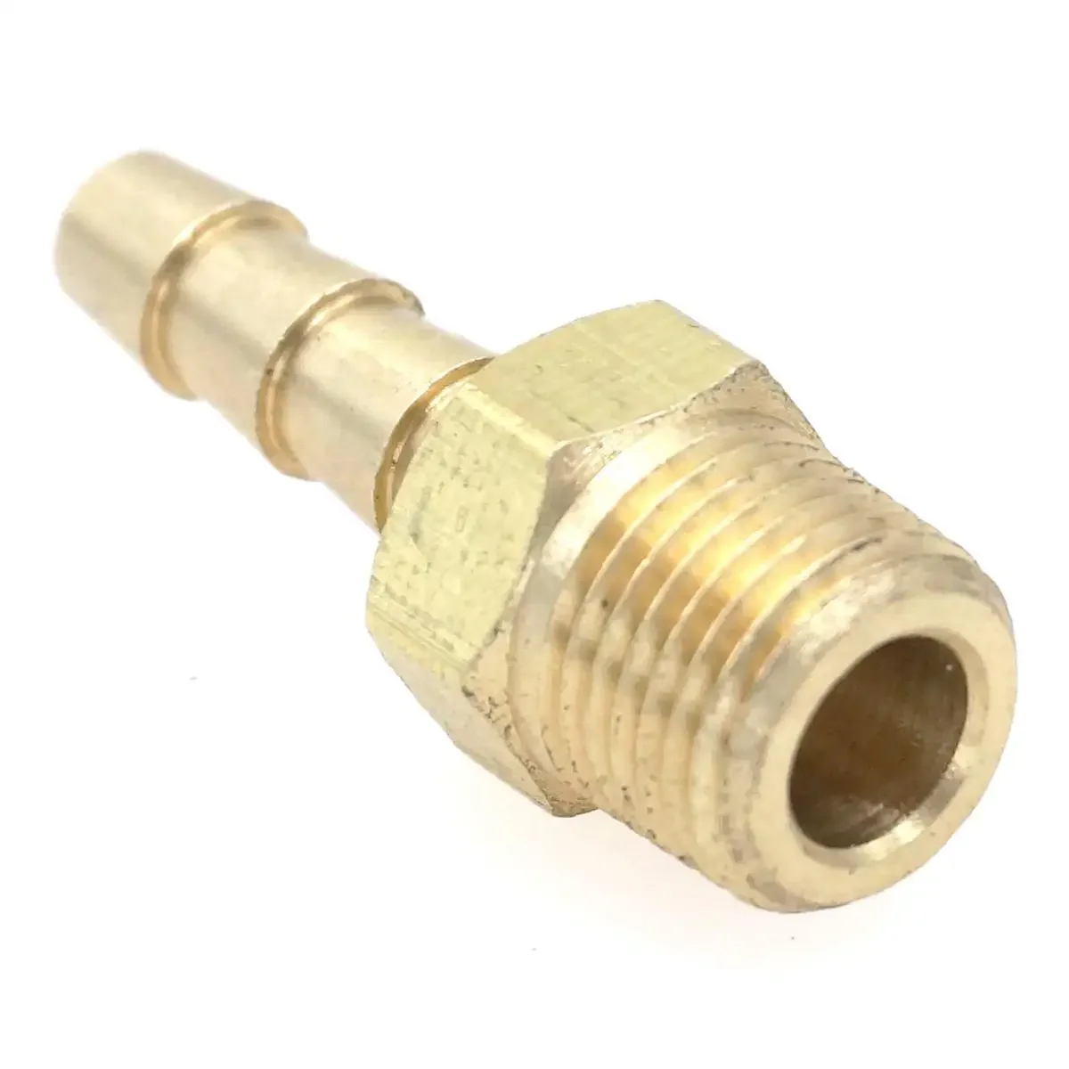 

1/8" NPT Male x 3/16" Hose Barbed Tail Brass Fuel Fittings Connectors Adapters Max Pressure 229 PSI