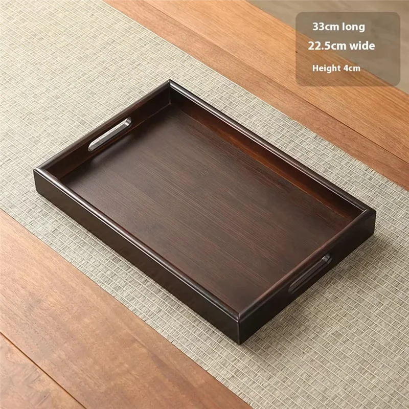 Bandeja de servir retangular de madeira de bambu ABJY - ideal para festas de chá e jantares em hotéis e casas