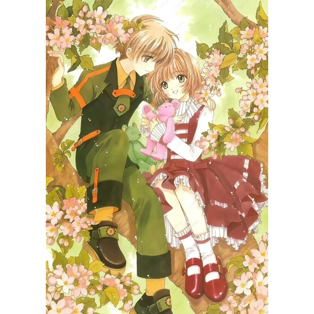 C-Card CaptorS S-Sakura Kawaii Pink Girl Poster Sticky Wall Art Printing Wasserdicht Home Living Bed Room Bar Ästhetisches Dekor – Detail 16