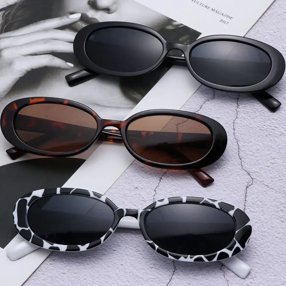 1/5pcs Retro Sunglasses for Women Small Oval Frame Fashion Shades Eyewear UV400 Protection Outdoor Traveling Sun Glasses