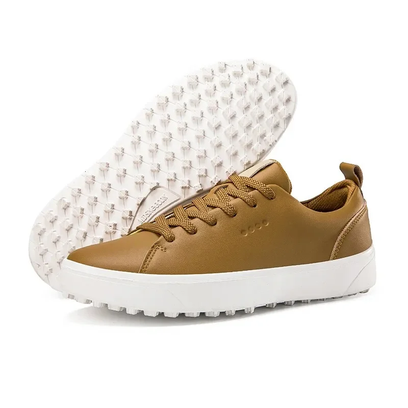 Professional Golf Shoes for Men Outdoor Leather Sneakers Male and Female Golfers Black White Brown Fashion Soft Walking Footwear