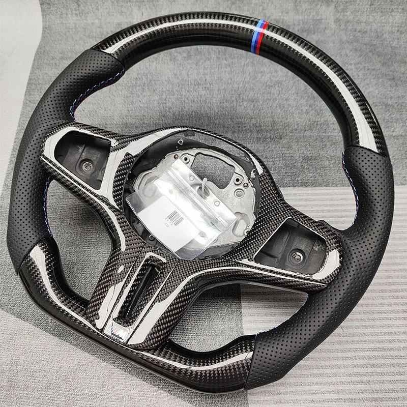 Factory Customized Carbon Fiber Leather M Sport Steering Wheel for BMW 1 2 3 4 Series G20 Steering Wheel