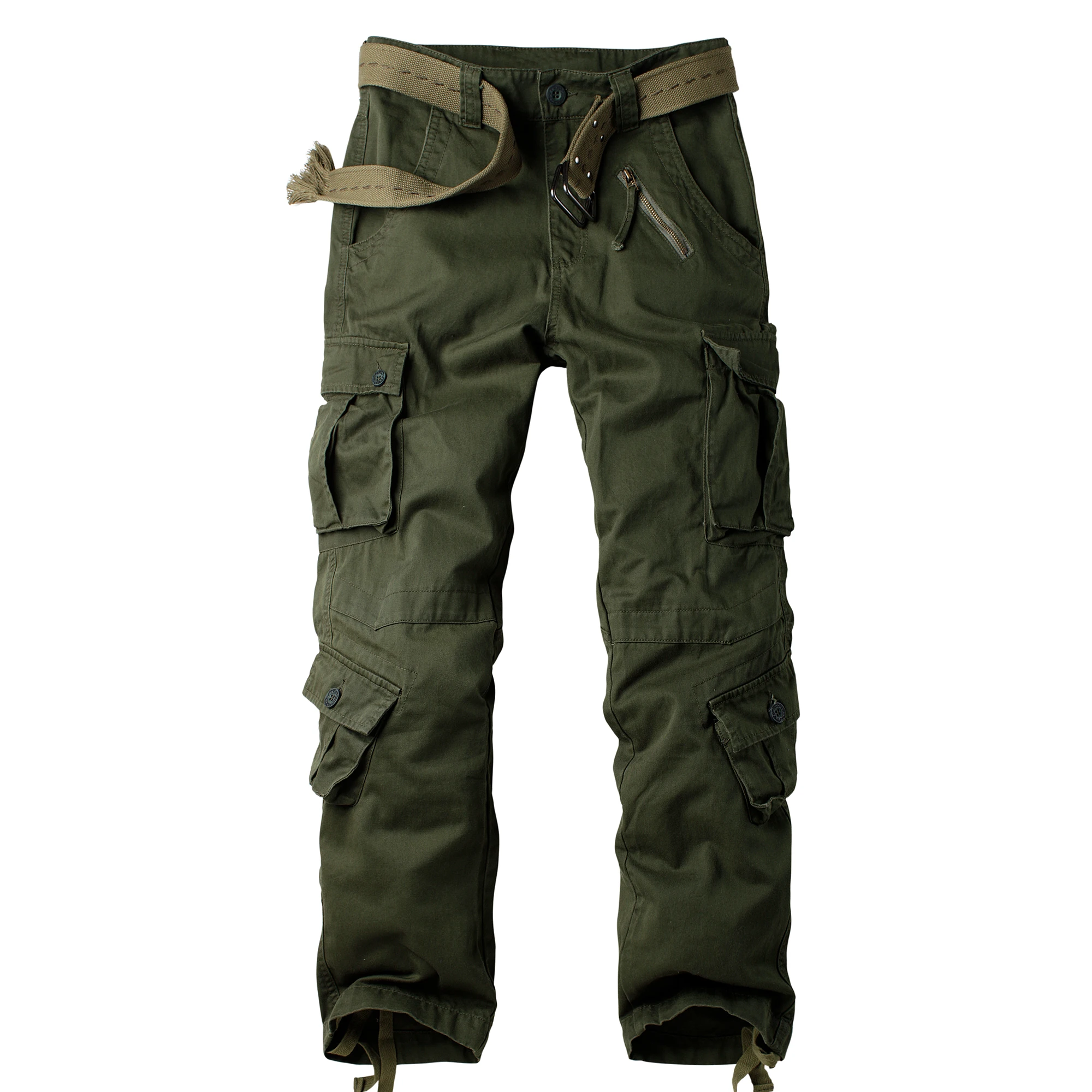 AKARMY Men's Hiking Pants  Climbing Casual Cargo Pants Military Army Camo Pants Combat Work Pants 8 Pockets(No Belt)