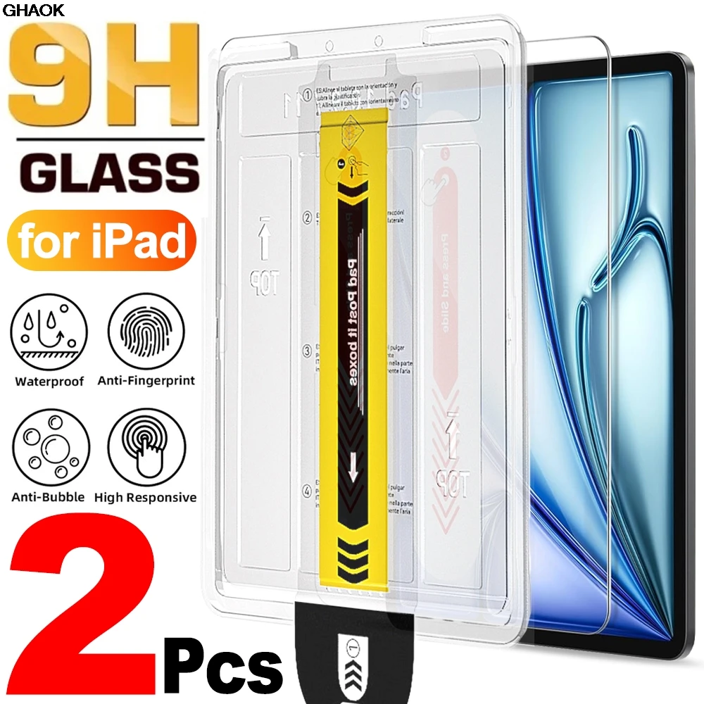 

Для iPad 11th A16 2025 Защитная пленка из закаленного стекла с комплектом для установки автоматического выравнивания для IPad Air6 Air 11/13 дюймов пленки