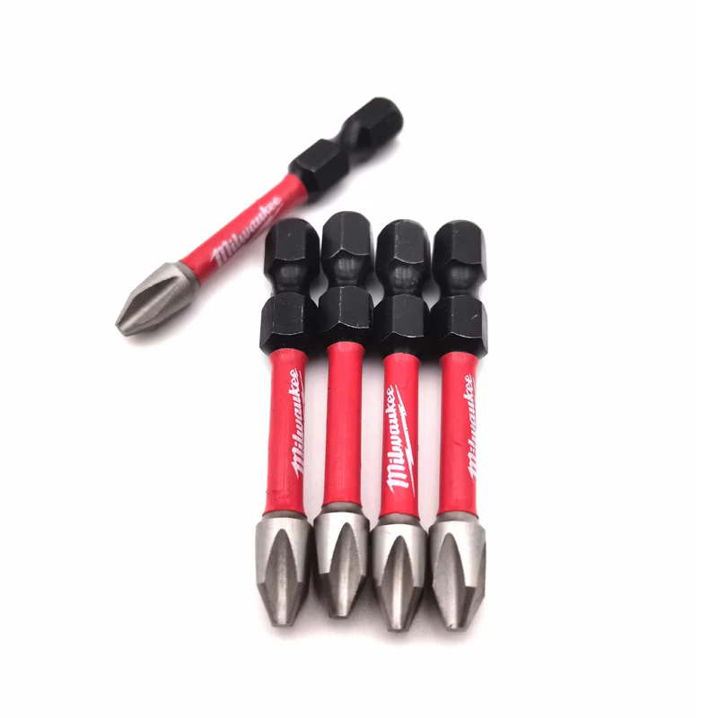 Milwaukee Original PH2 50MM Drill Bits Electric Screwdriver Fixed Punching Hole High Hardness Batch Header Tool Attachments 2Pcs