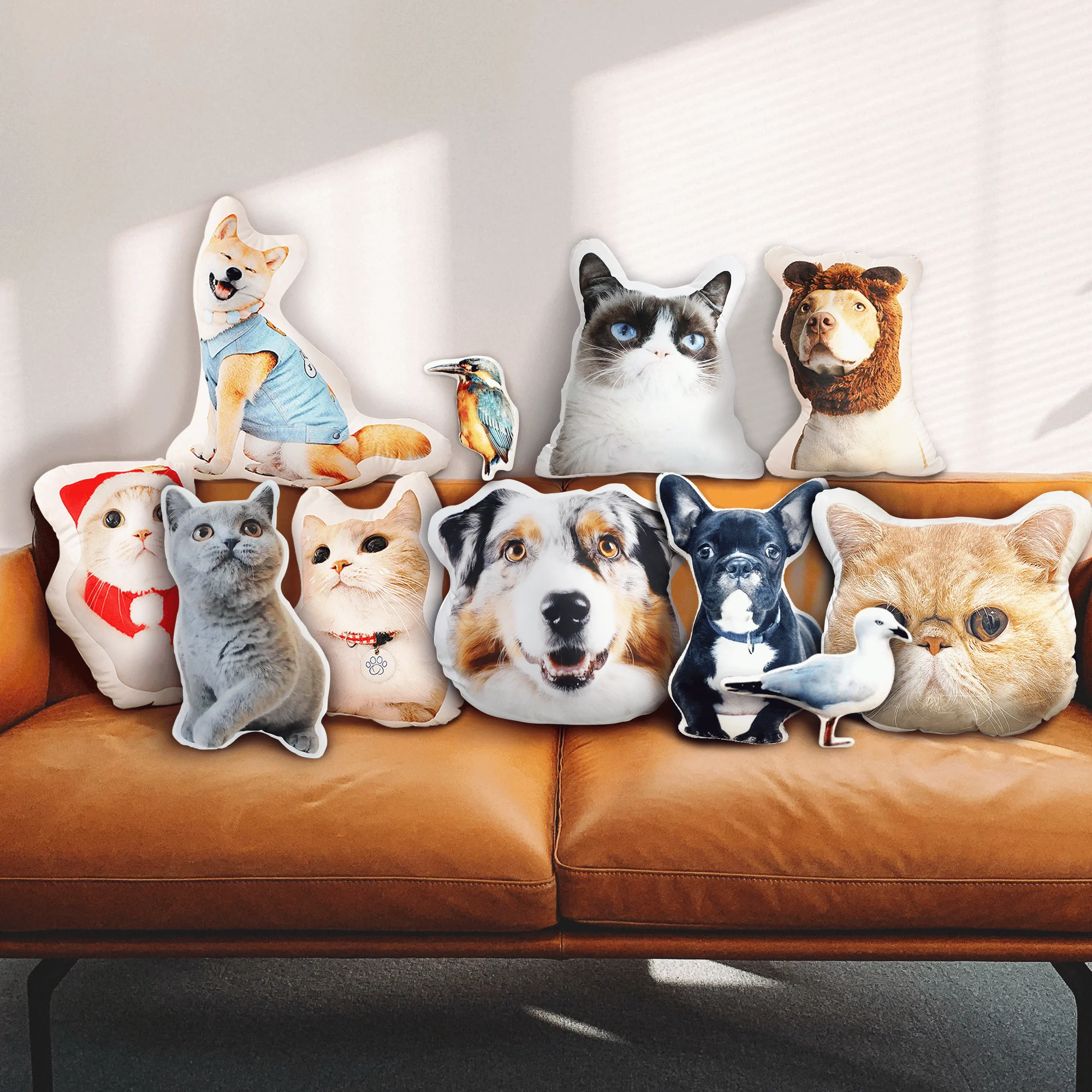 

Personalized Photo DIY Dog Cushion Customization Pet Plush Toys Dolls Stuffed Animal Cat Pillow Sofa Car Decorative Present Gift