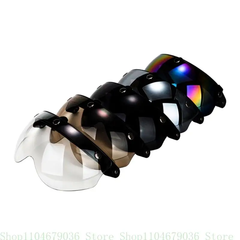 Upgraded Helmet PeakShield Open Face Retro Motorcycles Helmet Sun Shade Protector Simple Installation Motorbike Parts