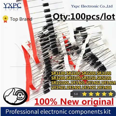 100pcs SR1100 SR2100 SR2200 SR3100 SR3200 SR5100 SR5150 SR5200 SR10100L UF5401 UF5402 UF5404 UF5405 UF5406 UF5407 UF5408