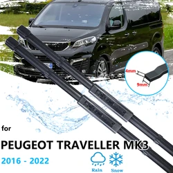 For Peugeot Traveller Citroen Jumpy MK3 2016~2022 Rubber Strip Refill Wiper Blades Cutter Brushes Window Windshield Windscreen