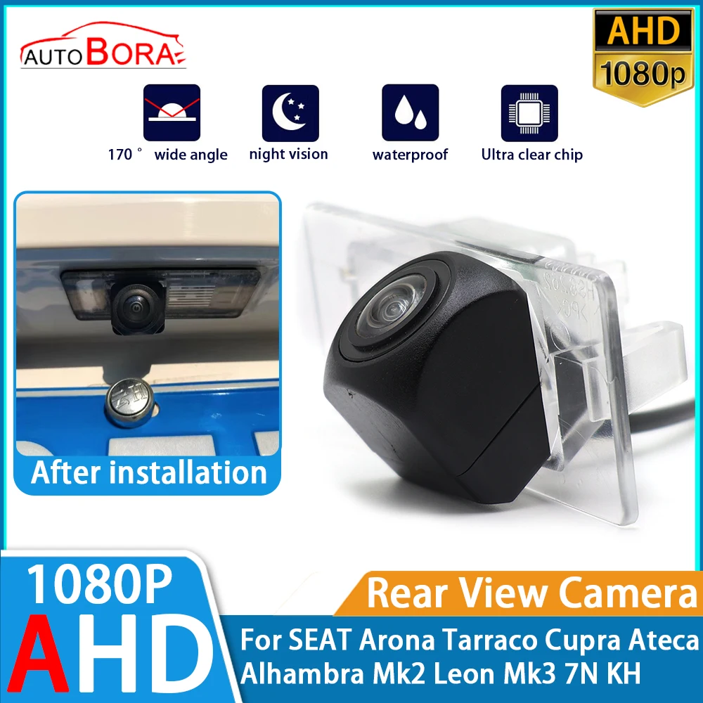 

Reverse Parking Car Rear View Camera AHD 1080P Night Vision for SEAT Arona Tarraco Cupra Ateca Alhambra Mk2 Leon Mk3 7N KH