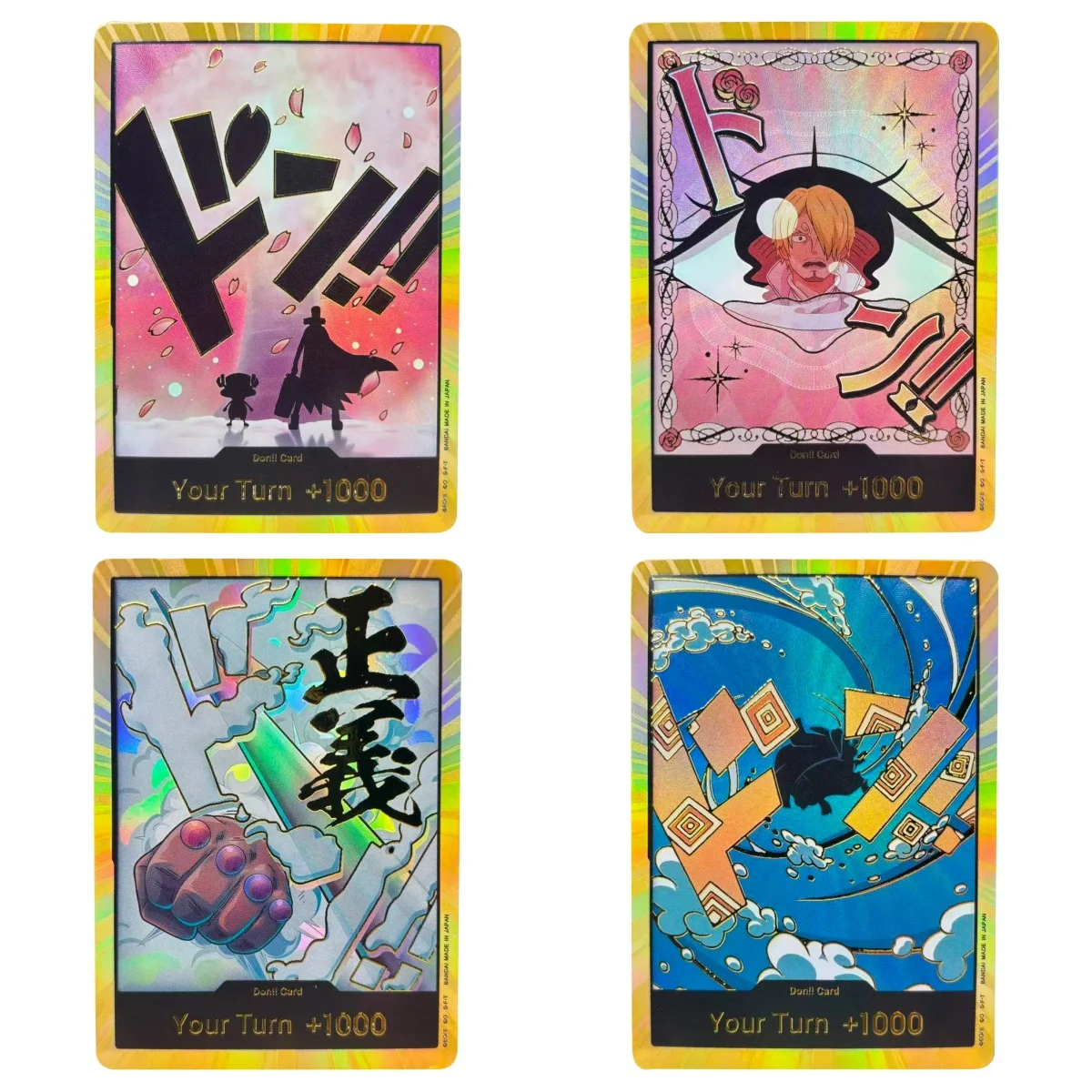 Tarjetas de colección de una pieza, tarjeta DON, mono D. Luffy Roronoa Zoro EN DIY, juego hecho a mano de alta calidad, tarjetas de Anime, juguete de regalo