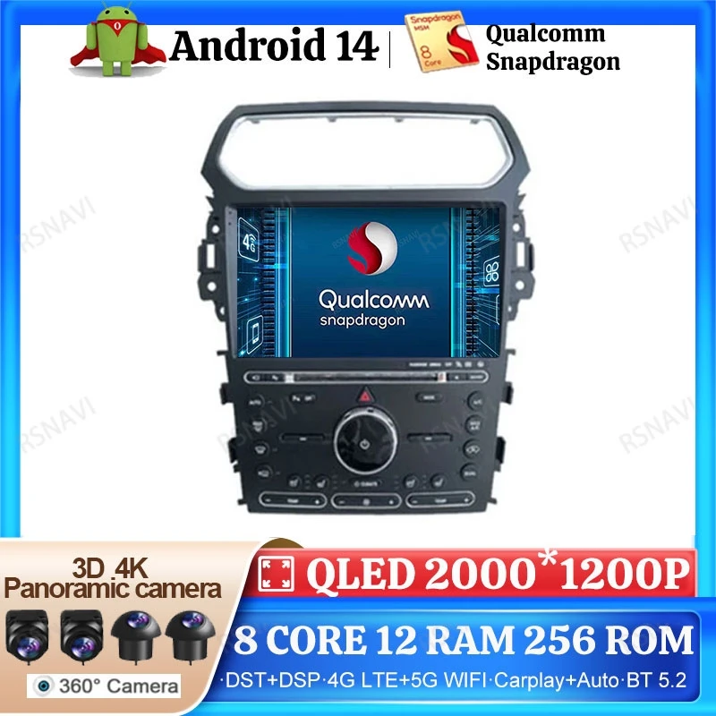 

Android 14 Car Radio For Ford Explorer 5 2011 - 2019 5G WIFI DSP 2 DIN BT 4G LTE DVD Multimedia Head Unit Stereo 2DIN GPS AUTO