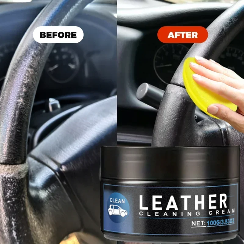 Faux Leather Repair Paste for Car Seats & Steering Wheels – Restore Faded Imitation Leather, Repair Tears and Scratches