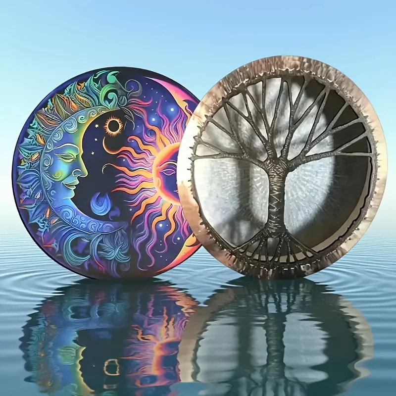 10 بوصة شامان طبل الصوت شفاء أداة الطبل مع عصا طبل آلة موسيقية قرع للبالغين والأطفال