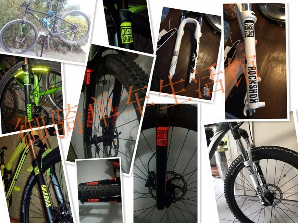 hot sale reflective mountain bike frame stickers for rockshox rock shox sid bicycle fork Mountain shock